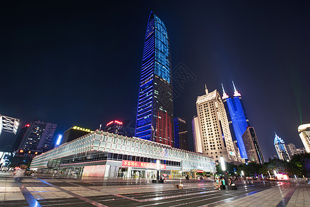 京基100夜景深圳罗湖夜景背景