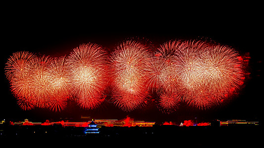 北京天坛的烟花图片