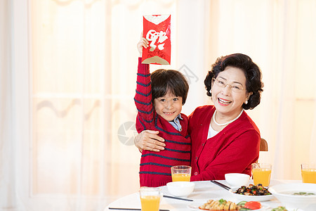 新年发红包压岁钱高清图片