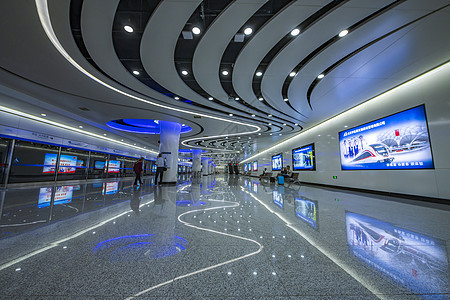 北京地铁大兴机场站内背景图片