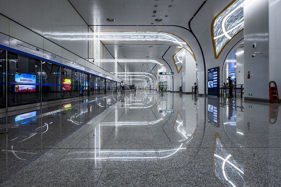 北京地铁大兴机场地铁站内图片