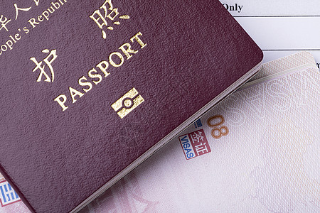 护照特写定居签证图片素材