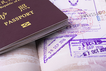 国外留学出国签证visa背景