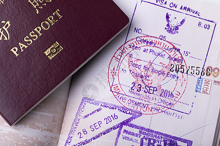国外留学出国签证visa图片