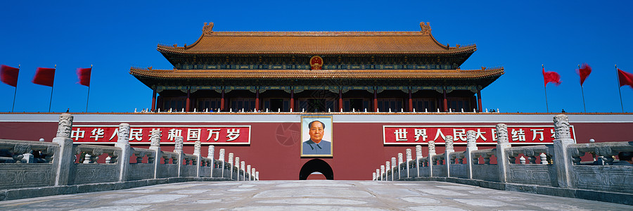 红色长图北京故宫天安门背景