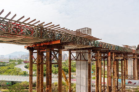 建设中的高架桥背景图片