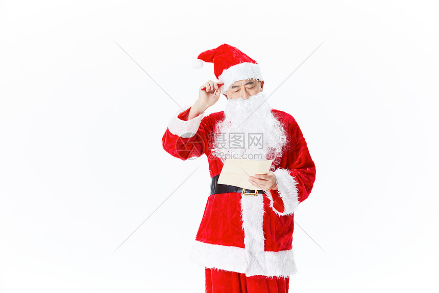 圣诞老人写礼物清单图片