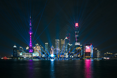 地王大厦上海外滩夜景背景