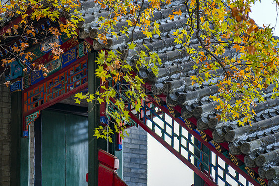 北京秋天的古建筑图片