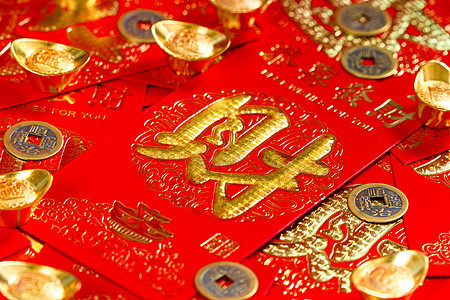 新春春节压岁钱红包背景背景图片