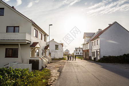 挪威安第斯的豪宅和街道图片