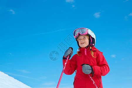 女孩滑雪图片