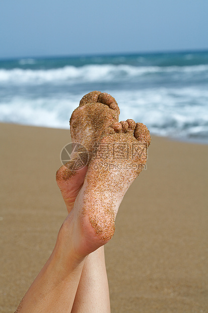 一双桑迪女孩的脚高清图片下载-正版图片501445836-摄图网