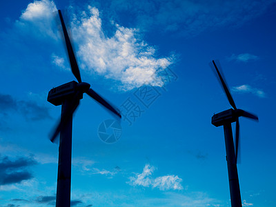 外形中的风力涡轮机图片