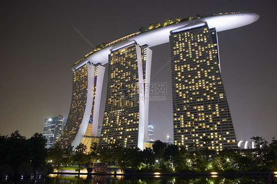 新加坡滨海金沙湾酒店夜景图片