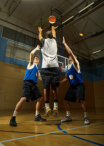 篮球少年篮球运动员投篮背景