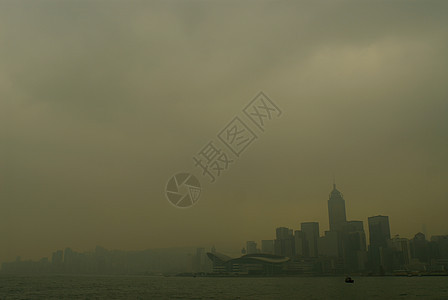 迷雾香港背景图片