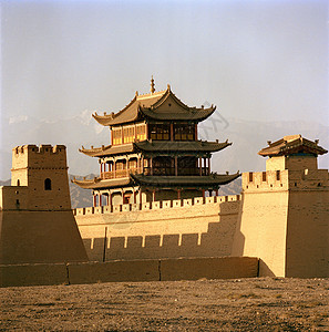 嘉峪关要塞，中国长城尽头第一关，丝绸之路；中国甘肃嘉峪关嘉峪关是长城的主要通道之一图片