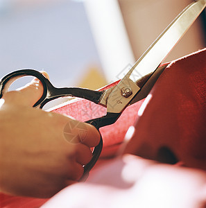 妇女裁剪织物特写背景图片