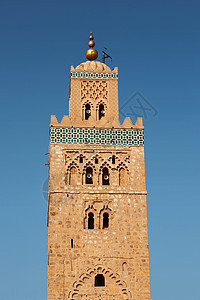 摩洛哥马拉喀什清真寺的尖塔图片