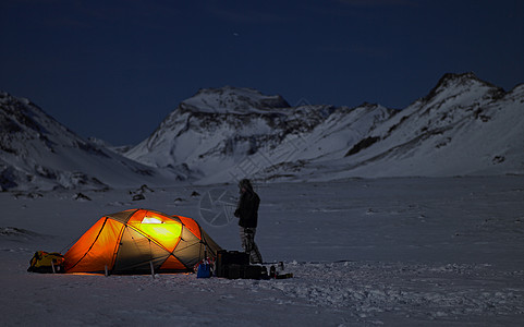 雪域营地背景图片