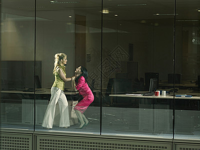 两个女人在办公室打架图片