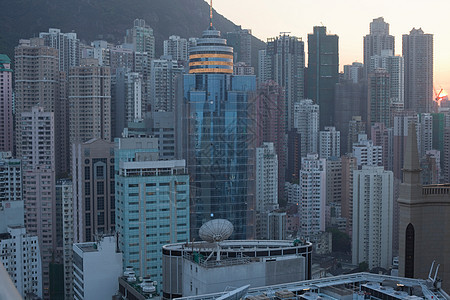 城市摩天大楼鸟瞰图背景图片