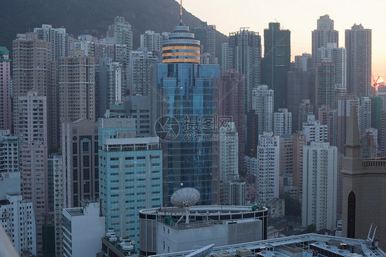 城市摩天大楼鸟瞰图图片