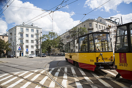 波兰华沙普拉加区有轨电车图片