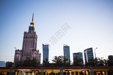 波兰华沙文化科学宫背景图片