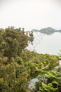 非洲卢旺达基伍湖景观立面图图片