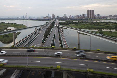 中国台湾台北高架公路交通背景