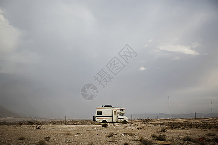美国拉斯维加斯内华达沙漠露营车图片