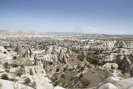 土耳其安纳托利亚卡帕多西亚岩层远景图图片