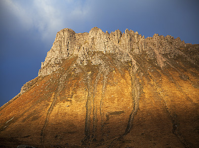 斯塔克·波莱德和戏剧天空的景色，英国苏格兰西北高地，阿森特图片