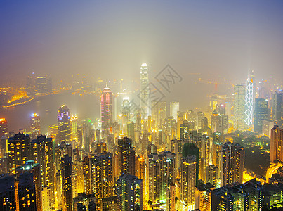 城市建筑中国香港的摩天楼背景