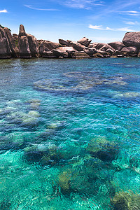 泰国苏梅岛清澈的海景图片
