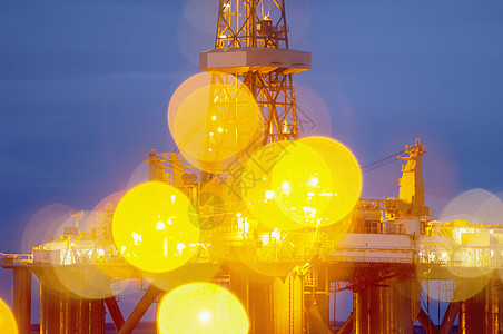 石油金属苏格兰因弗格登石油或天然气钻井平台背景