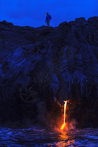 美国夏威夷大岛卡拉帕纳基拉韦亚熔岩流背景图片
