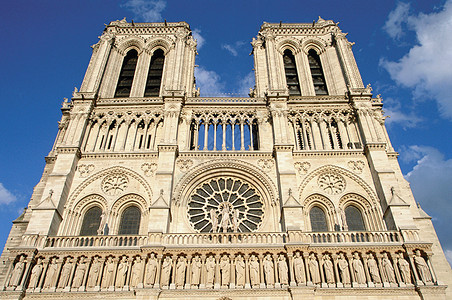 哥特式教堂法国巴黎圣母院背景