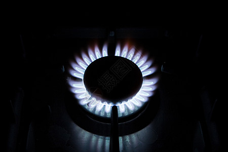煤气炉火焰在室内天然气高清图片