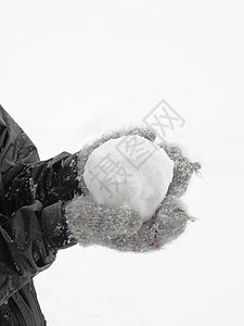 拿雪球的人背景图片