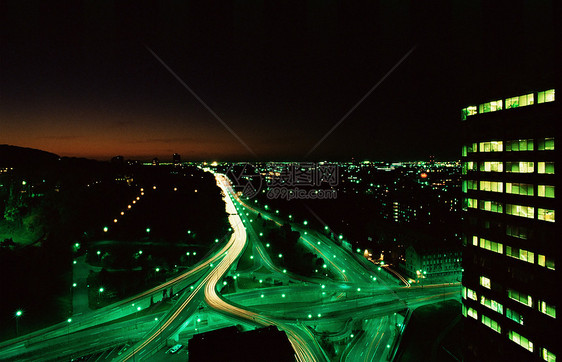 蒙特利尔市夜景图片