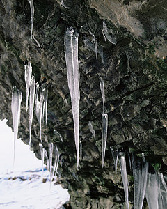 苏格兰斯托老桥下的冰柱图片