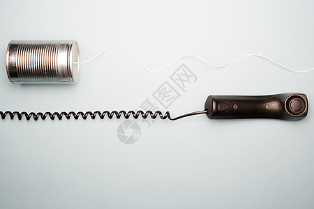 电话和锡罐电话图片