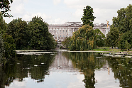 伦敦圣詹姆斯公园和白金汉宫的湖图片
