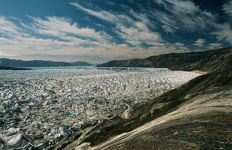格陵兰岛逐渐消失的冰盖图片