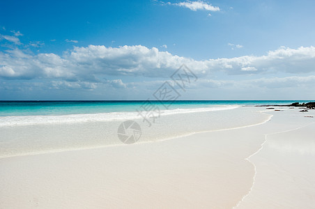 墨西哥图伦空海滩背景图片