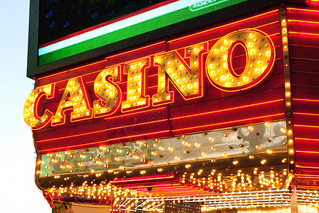 美国拉斯维加斯的赌场标志背景图片
