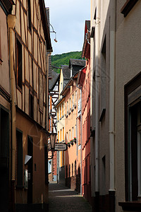 狭窄的街道德国小镇背景图片